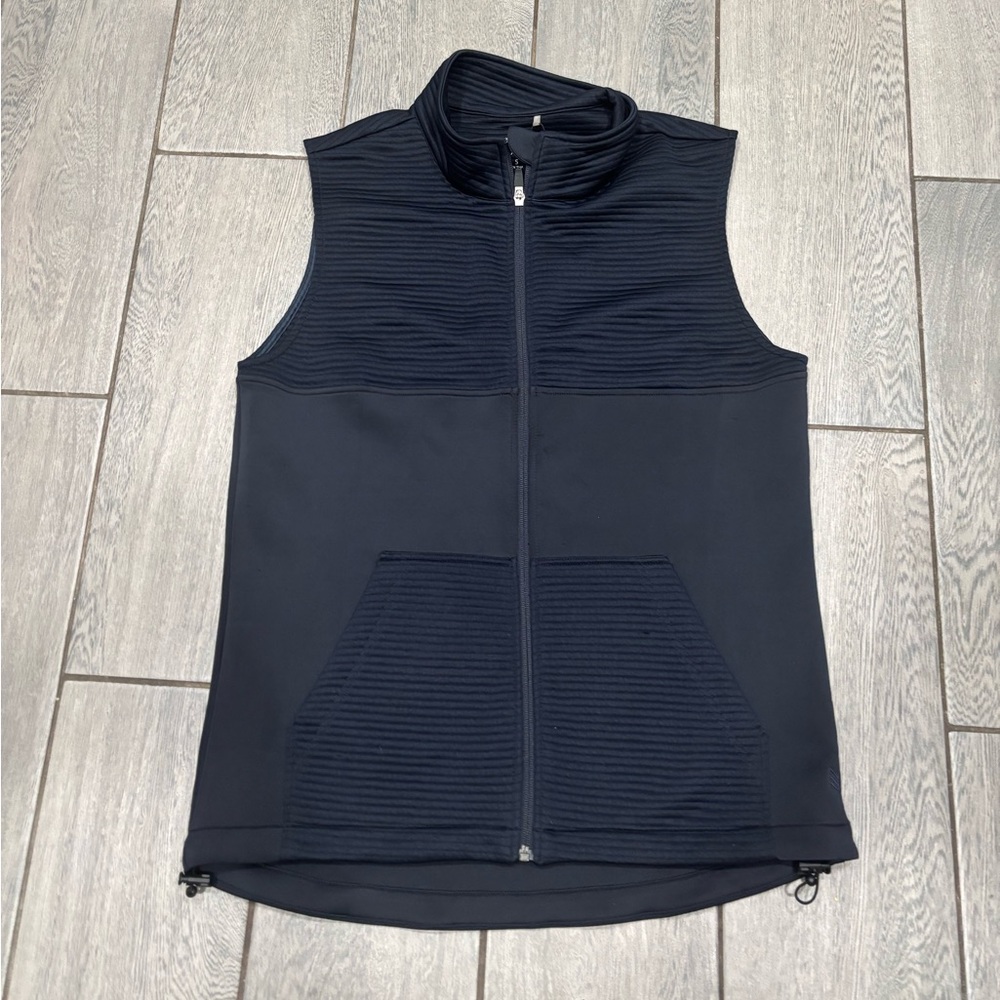 Zyia Men’s Technical Zip Front Athletic Ribbed Casual Dri Fit Vest Small - Picture 2 of 8